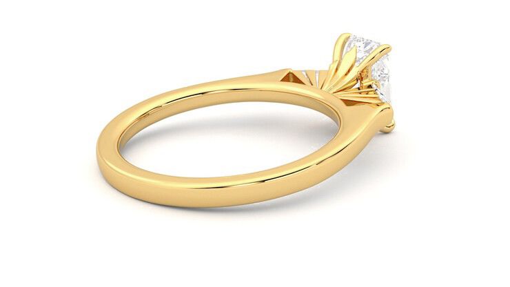 Taylor & Hart Mirror Emerald Engagement Ring 360 degree image 12
