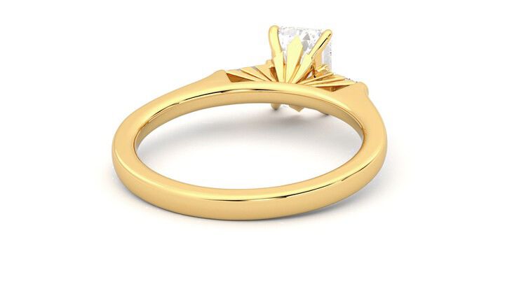 Taylor & Hart Mirror Emerald Engagement Ring 360 degree image 14