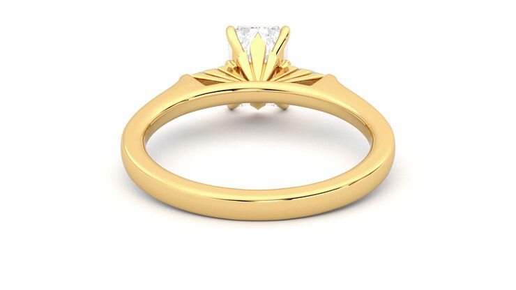 Taylor & Hart Mirror Emerald Engagement Ring 360 degree image 15