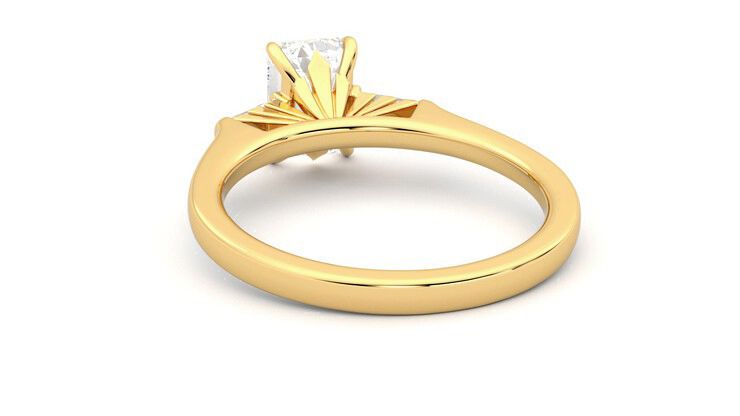 Taylor & Hart Mirror Emerald Engagement Ring 360 degree image 16