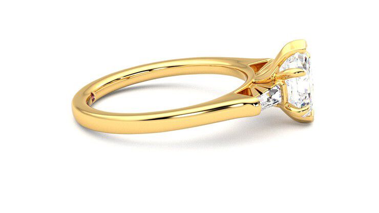 Taylor & Hart Mirror Hexagonal Engagement Ring 360 degree image 9