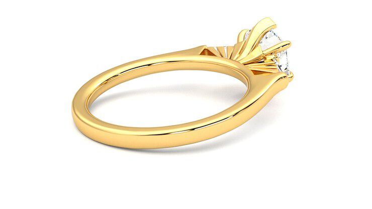 Taylor & Hart Mirror Hexagonal Engagement Ring 360 degree image 12