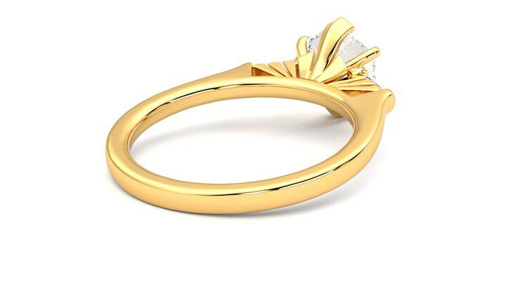 Taylor & Hart Mirror Hexagonal Engagement Ring 360 degree image 13