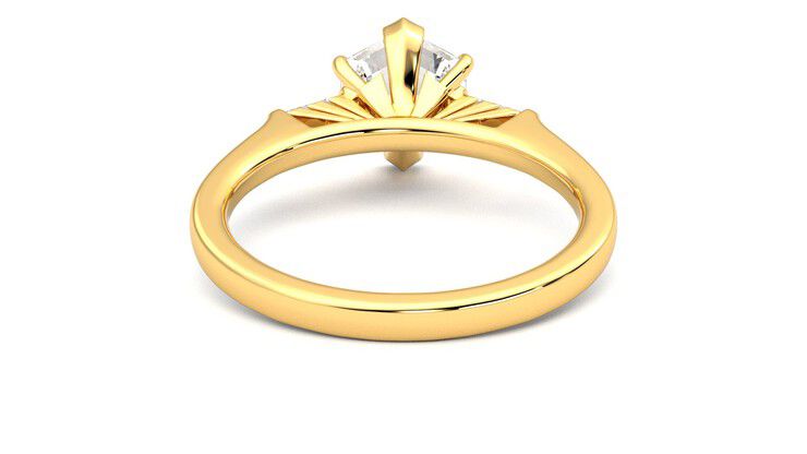 Taylor & Hart Mirror Hexagonal Engagement Ring 360 degree image 15