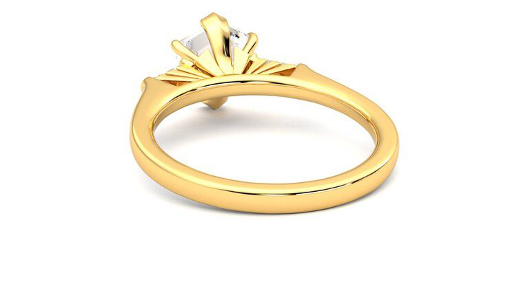 Taylor & Hart Mirror Hexagonal Engagement Ring 360 degree image 16