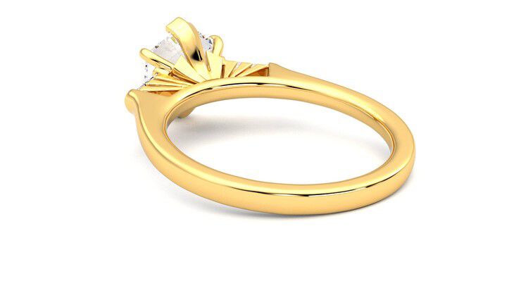 Taylor & Hart Mirror Hexagonal Engagement Ring 360 degree image 17