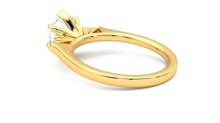 Taylor & Hart Mirror Hexagonal Engagement Ring 360 degree image 18
