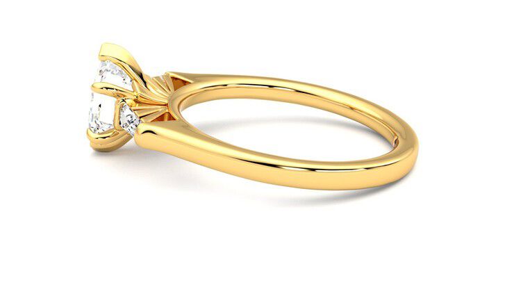 Taylor & Hart Mirror Hexagonal Engagement Ring 360 degree image 20