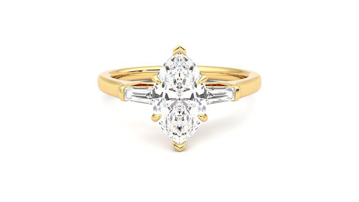 Taylor & Hart Mirror Marquise Engagement Ring 360 degree image 0