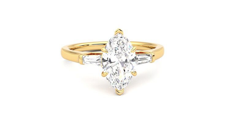 Taylor & Hart Mirror Marquise Engagement Ring 360 degree image 2