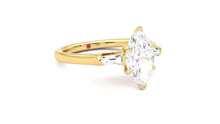 Taylor & Hart Mirror Marquise Engagement Ring 360 degree image 5
