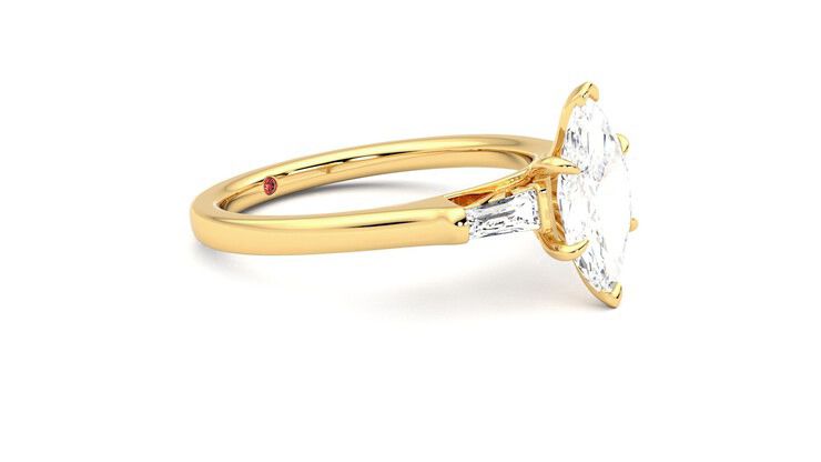 Taylor & Hart Mirror Marquise Engagement Ring 360 degree image 7