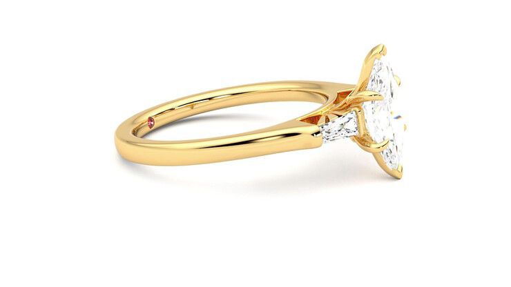 Taylor & Hart Mirror Marquise Engagement Ring 360 degree image 8