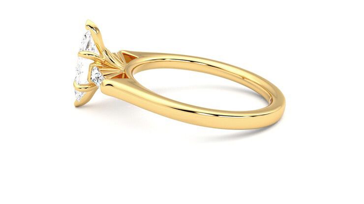 Taylor & Hart Mirror Marquise Engagement Ring 360 degree image 20