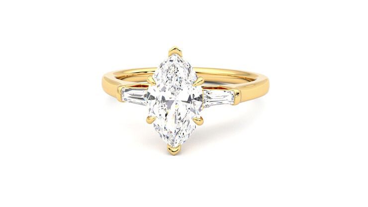Taylor & Hart Mirror Marquise Engagement Ring 360 degree image 28