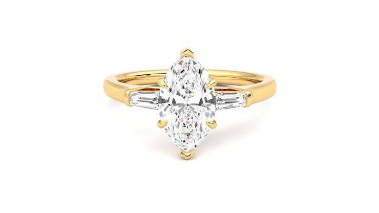 Taylor & Hart Mirror Marquise Engagement Ring 360 degree image 29