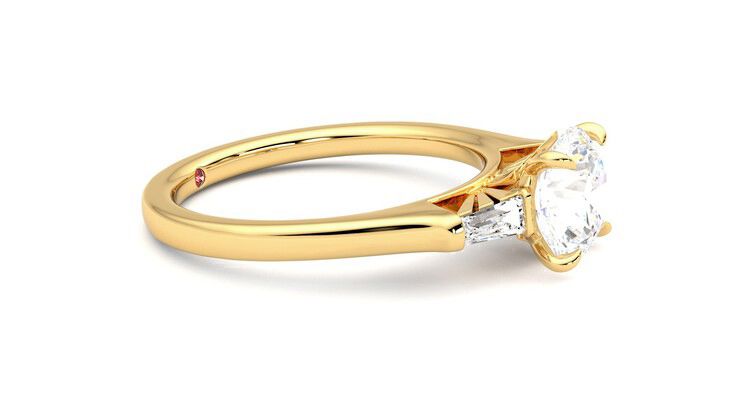 Taylor & Hart Mirror Round Engagement Ring 360 degree image 8