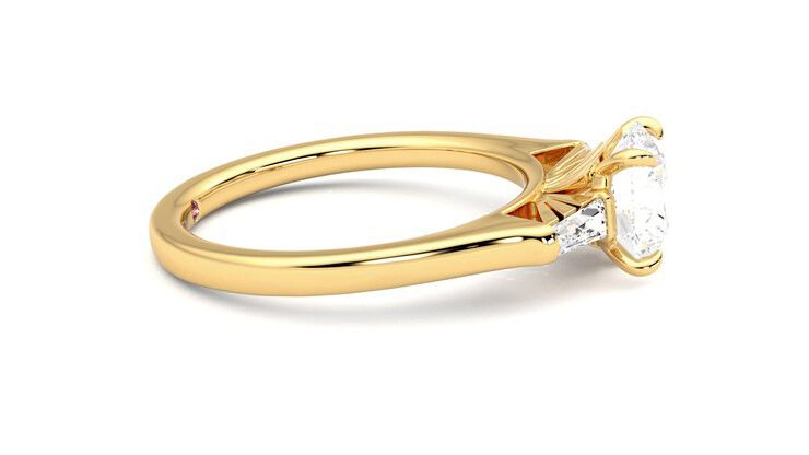 Taylor & Hart Mirror Round Engagement Ring 360 degree image 9