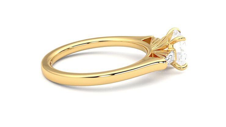 Taylor & Hart Mirror Round Engagement Ring 360 degree image 10