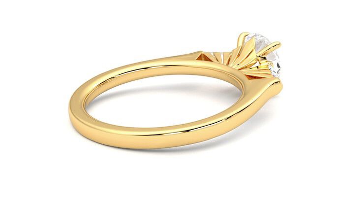 Taylor & Hart Mirror Round Engagement Ring 360 degree image 12