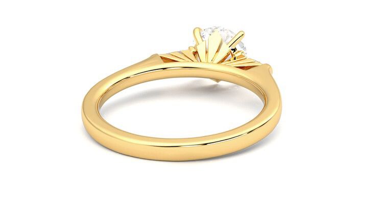 Taylor & Hart Mirror Round Engagement Ring 360 degree image 14