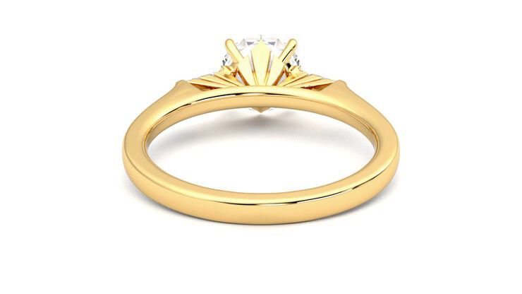 Taylor & Hart Mirror Round Engagement Ring 360 degree image 15