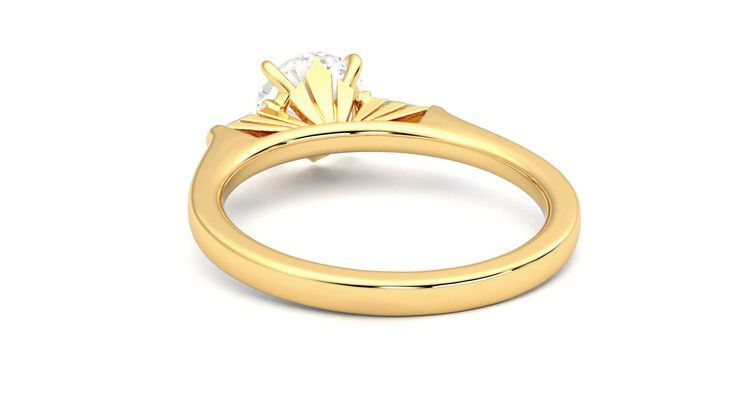 Taylor & Hart Mirror Round Engagement Ring 360 degree image 16