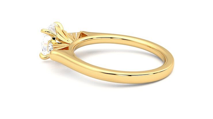 Taylor & Hart Mirror Round Engagement Ring 360 degree image 19
