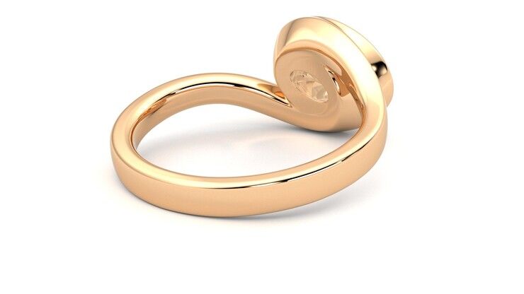 Taylor & Hart Nalu Oval Engagement Ring 360 degree image 13