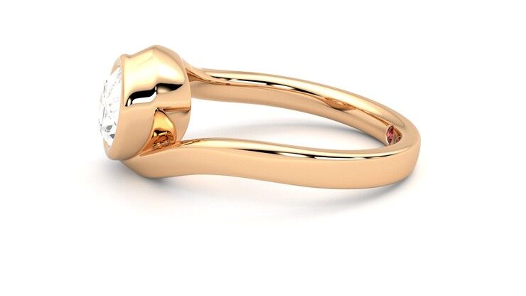 Taylor & Hart Nalu Oval Engagement Ring 360 degree image 21
