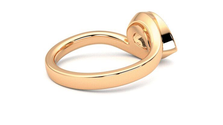 Taylor & Hart Nalu Pear Engagement Ring 360 degree image 12