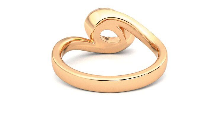 Taylor & Hart Nalu Pear Engagement Ring 360 degree image 15