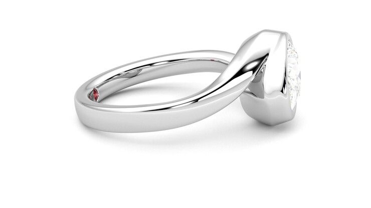 Taylor & Hart Nalu Oval Engagement Ring 360 degree image 9
