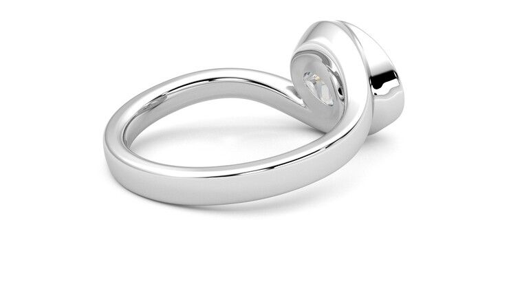 Taylor & Hart Nalu Oval Engagement Ring 360 degree image 12