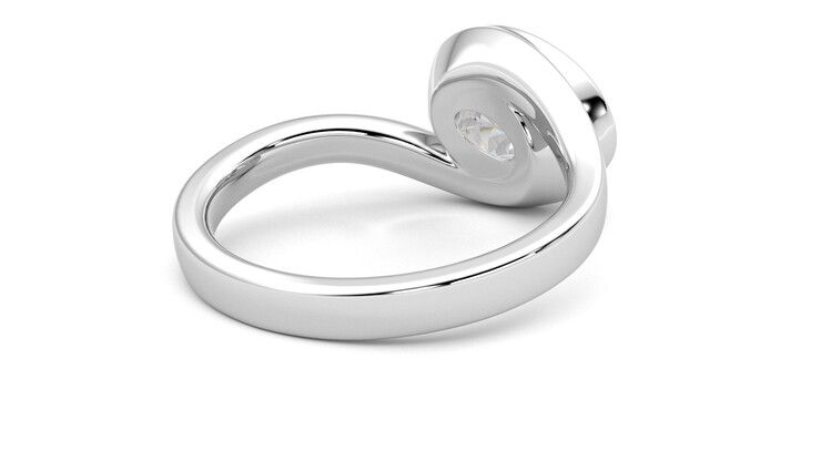 Taylor & Hart Nalu Oval Engagement Ring 360 degree image 13