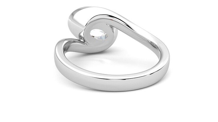 Taylor & Hart Nalu Oval Engagement Ring 360 degree image 16