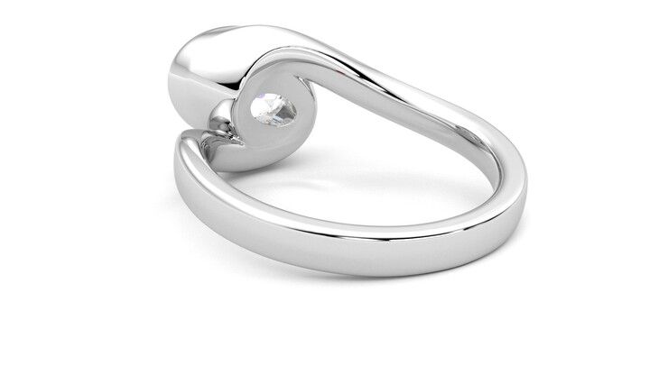Taylor & Hart Nalu Oval Engagement Ring 360 degree image 17