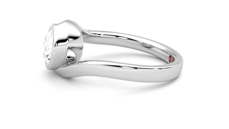 Taylor & Hart Nalu Oval Engagement Ring 360 degree image 21