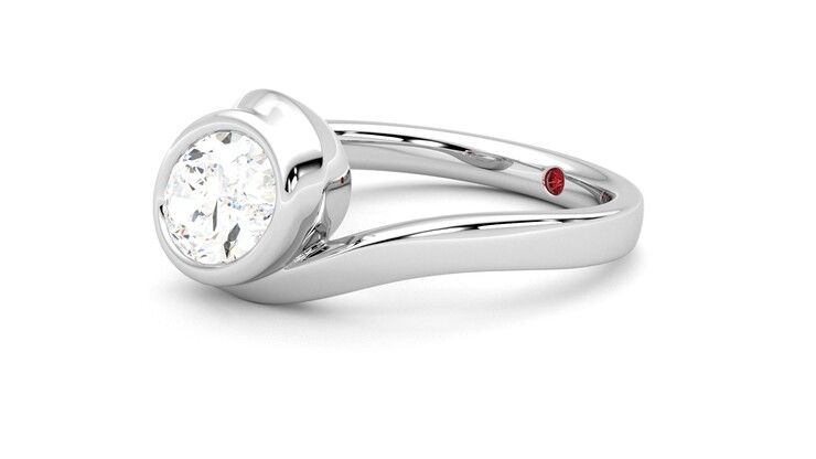Taylor & Hart Nalu Oval Engagement Ring 360 degree image 23