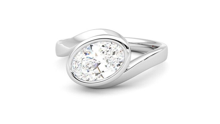 Taylor & Hart Nalu Oval Engagement Ring 360 degree image 27