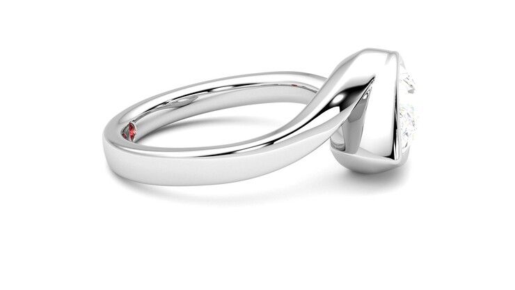 Taylor & Hart Nalu Pear Engagement Ring 360 degree image 9