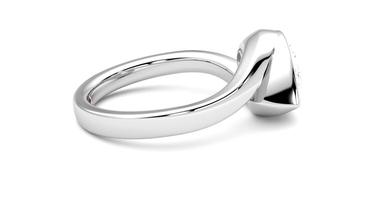 Taylor & Hart Nalu Pear Engagement Ring 360 degree image 10