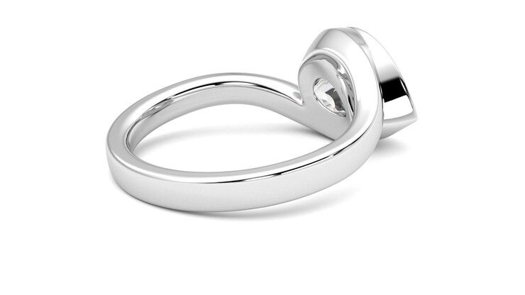 Taylor & Hart Nalu Pear Engagement Ring 360 degree image 12
