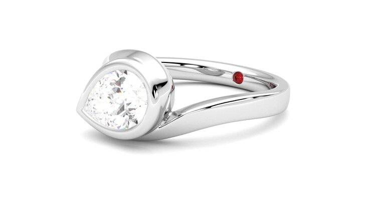 Taylor & Hart Nalu Pear Engagement Ring 360 degree image 24
