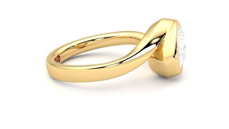 Taylor & Hart Nalu Oval Engagement Ring 360 degree image 9