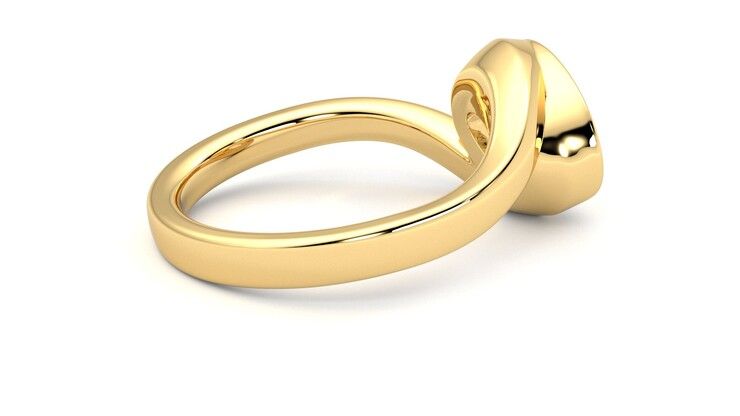 Taylor & Hart Nalu Oval Engagement Ring 360 degree image 11
