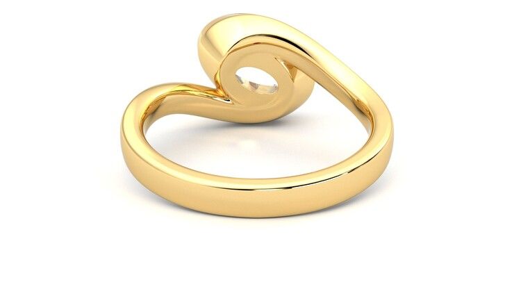 Taylor & Hart Nalu Oval Engagement Ring 360 degree image 15
