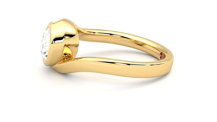 Taylor & Hart Nalu Oval Engagement Ring 360 degree image 21