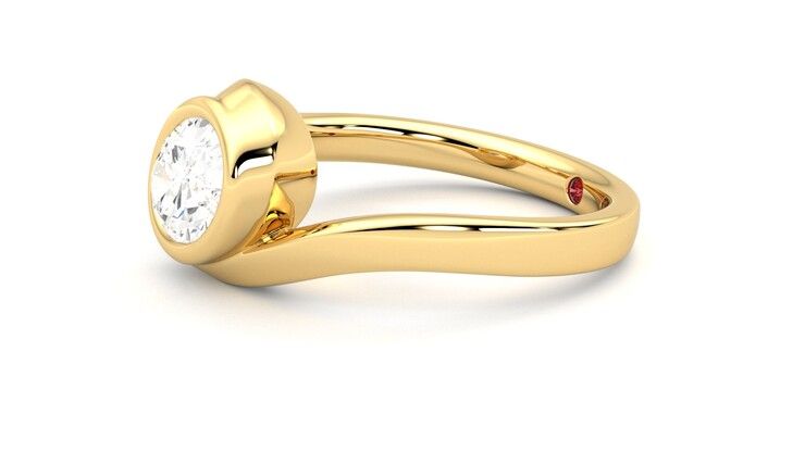 Taylor & Hart Nalu Oval Engagement Ring 360 degree image 22
