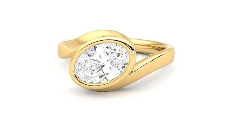 Taylor & Hart Nalu Oval Engagement Ring 360 degree image 27